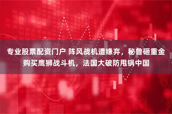 专业股票配资门户 阵风战机遭嫌弃，秘鲁砸重金购买鹰狮战斗机，法国大破防甩锅中国